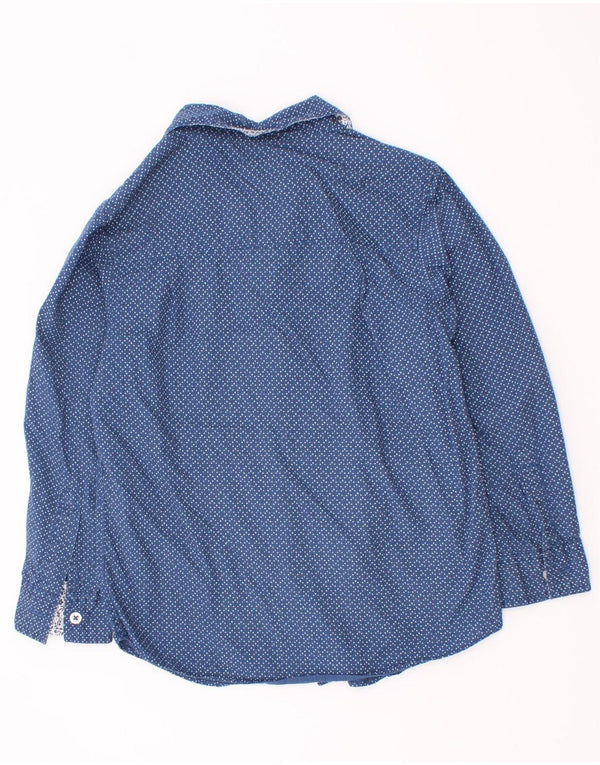 Benetton Chemise Garçon 4-5 ans XS Bleu Coton Taché