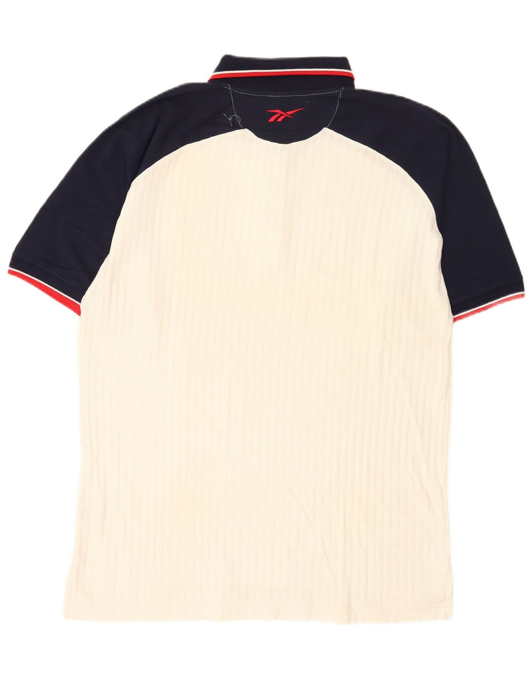 Reebok Polo Homme Blanc Moyen Colourblock Cotton