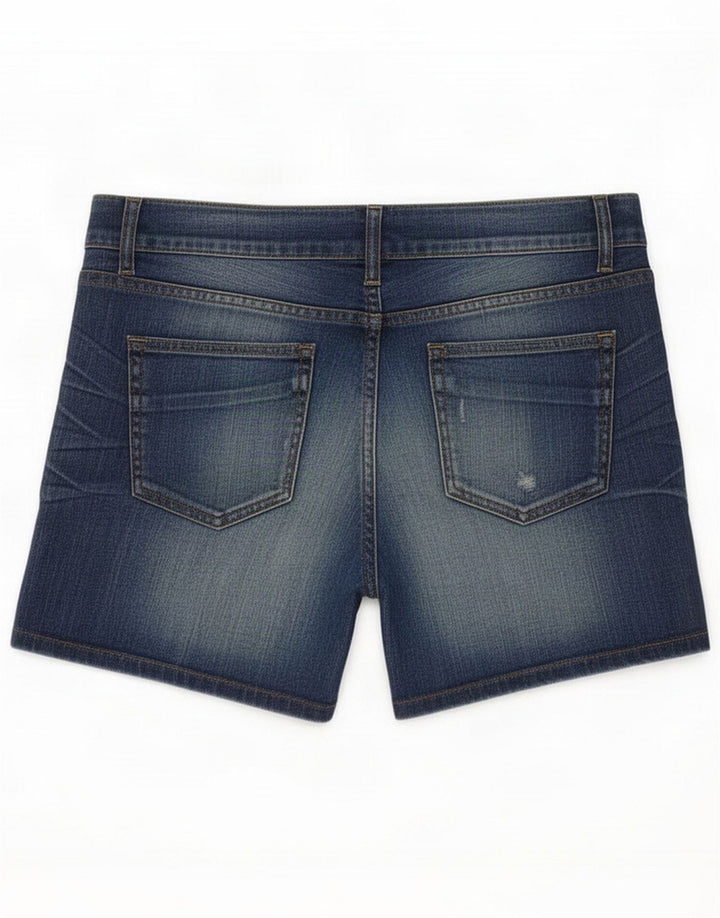 Massimo Dutti Short en jean pour femme EU 40 Medium W30 Bleu Coton