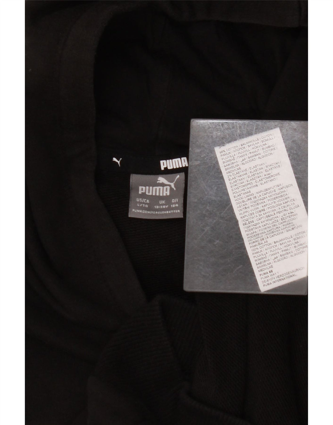 PUMA Sweat à capuche graphique pour fille 13-14 ans Noir Coton