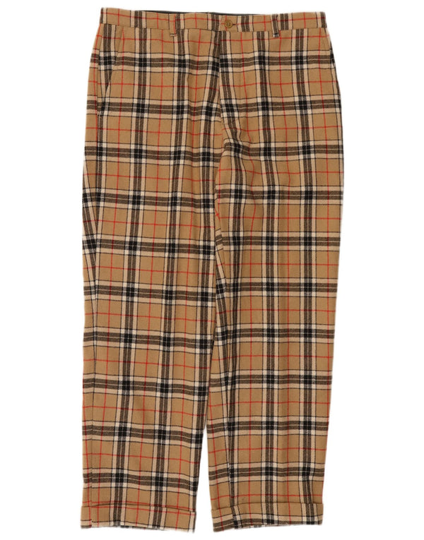 Alessandro Gherardeschi Pantalon Chino Homme IT 50 Large W34 L28 Beige Carreaux