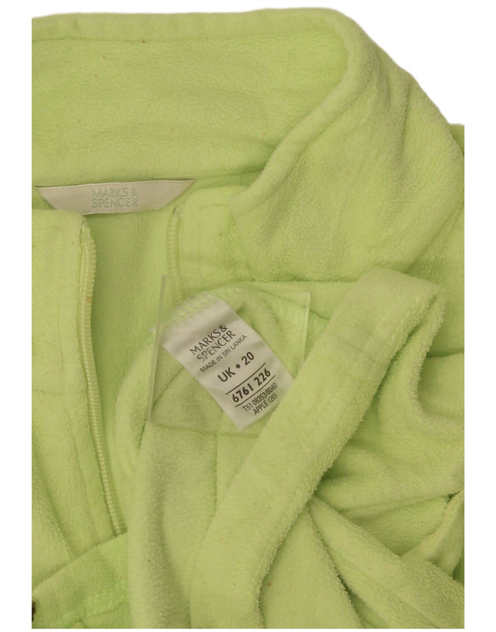 Marks & Spencer Veste polaire pour femme UK 20 2XL Vert Polyester