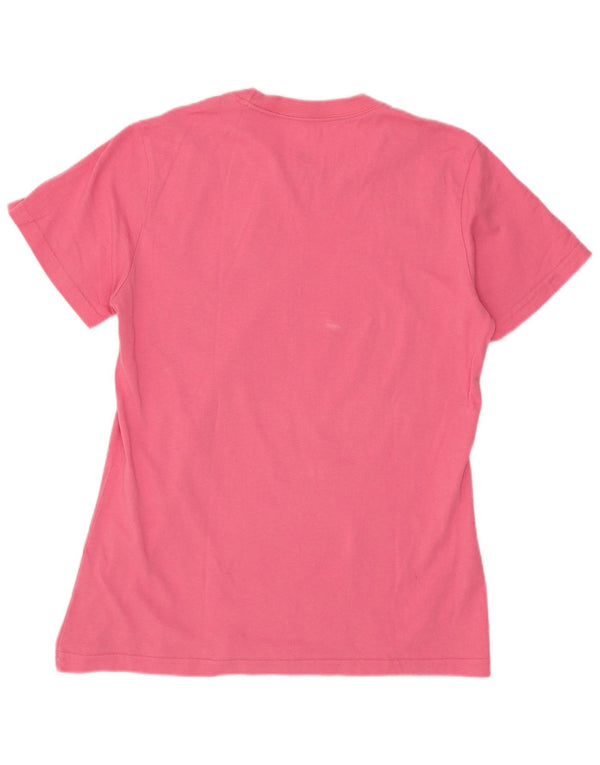 Adidas T-shirt graphique pour femme UK 12/14 Rose moyen