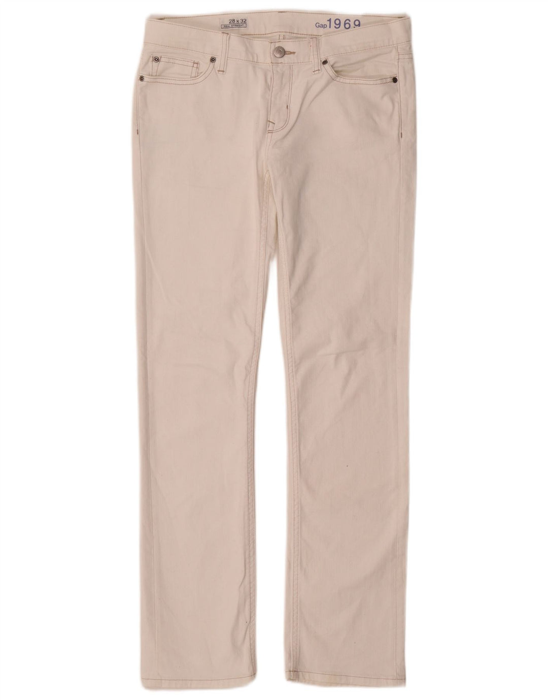 Jean droit femme Gap W28 L32 coton blanc