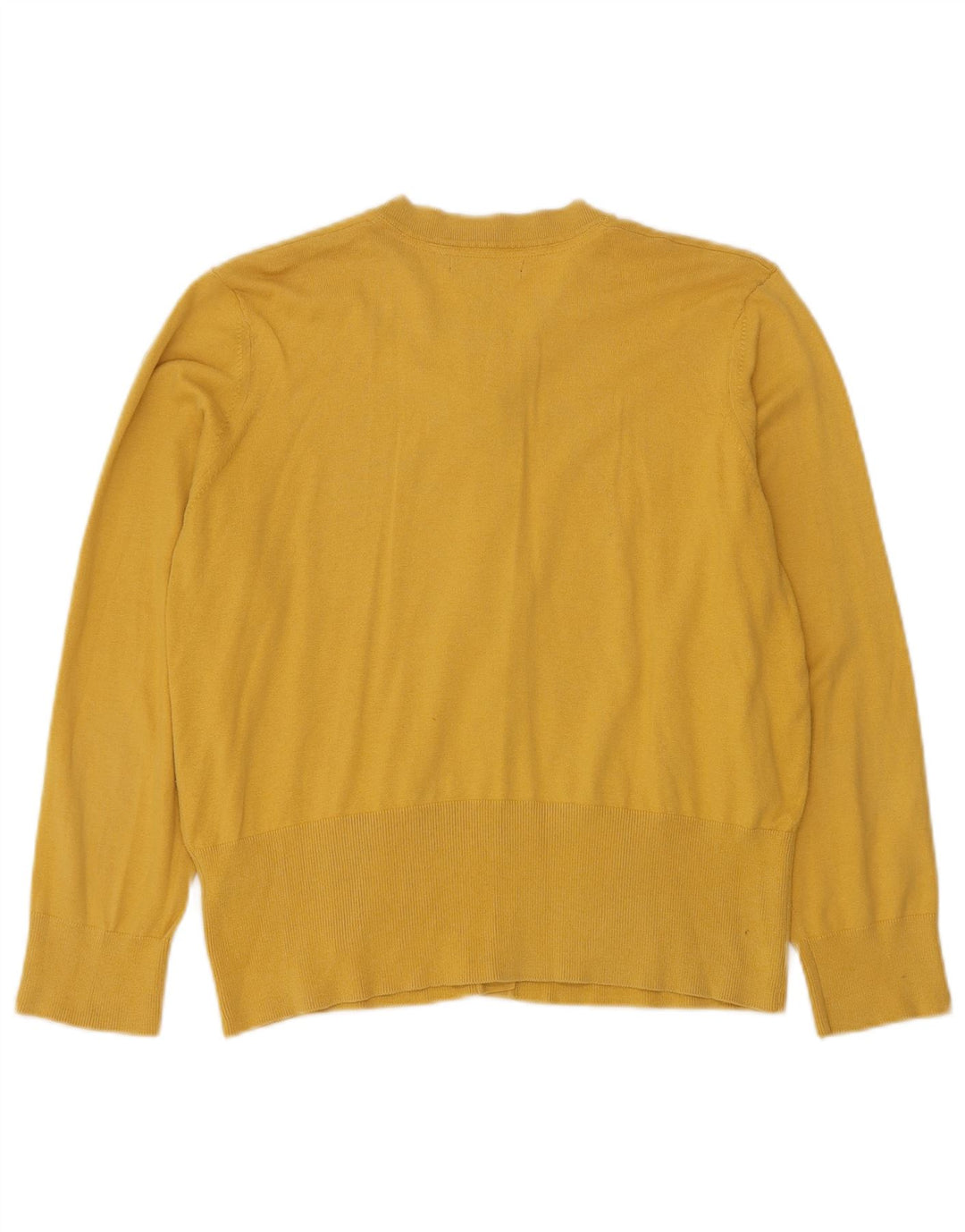 Monsoon Cardigan Femme Pull UK 22 3XL Jaune Coton