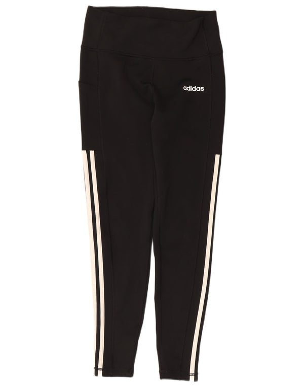 Adidas Climalite Leggings UK 12/14 Medium Noir Polyester