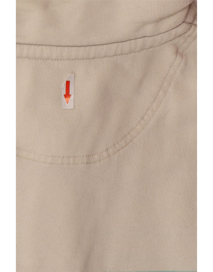 Joules Womens Button Neck Sweatshirt Jumper UK 14 Large Rose Rayé Coton