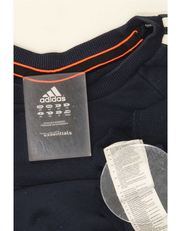 Adidas Sweat-Shirt Homme Bleu Marine Moyen Coton