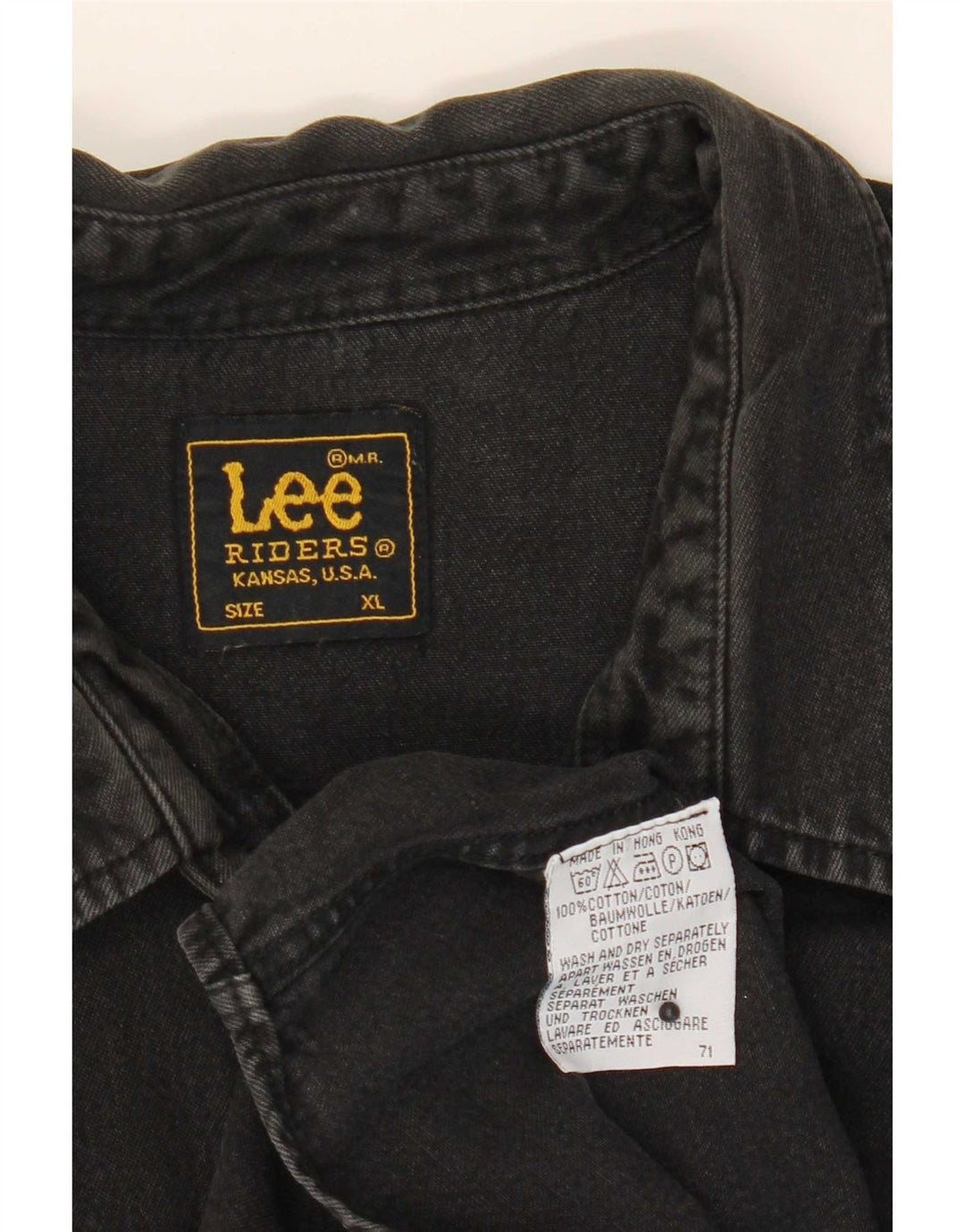 Lee Chemise en Jean Riders Homme XL Noir Coton
