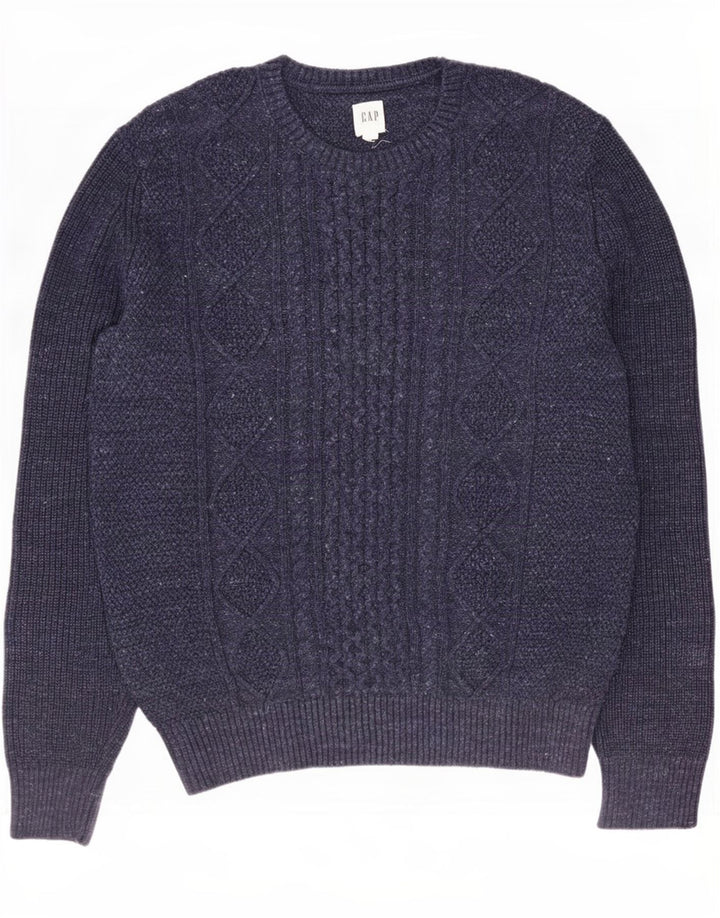 Gap Pull Col Ras Du Cou Homme Bleu Marine Moyen Coton