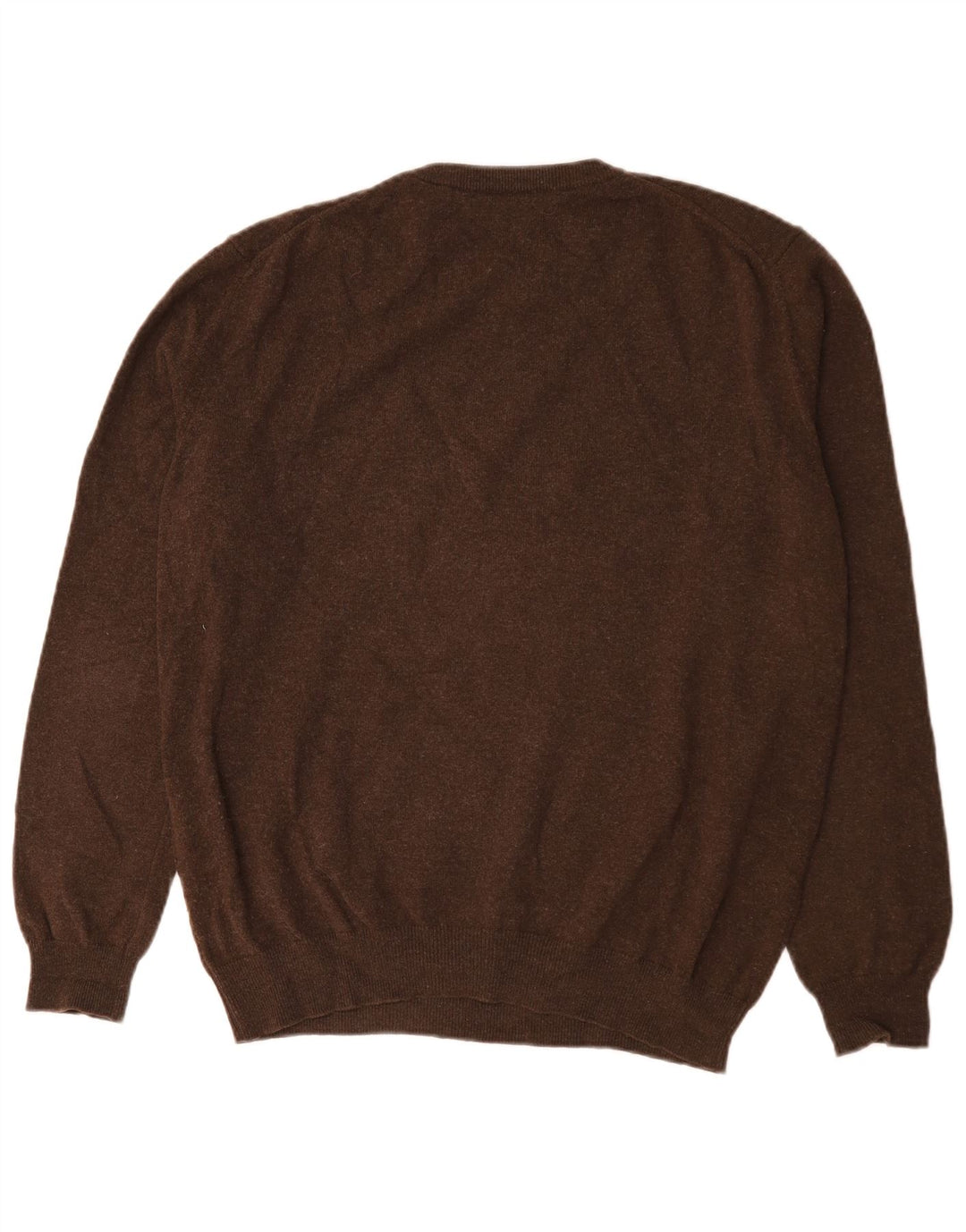 Gant Pull col rond homme XL marron laine d'agneau