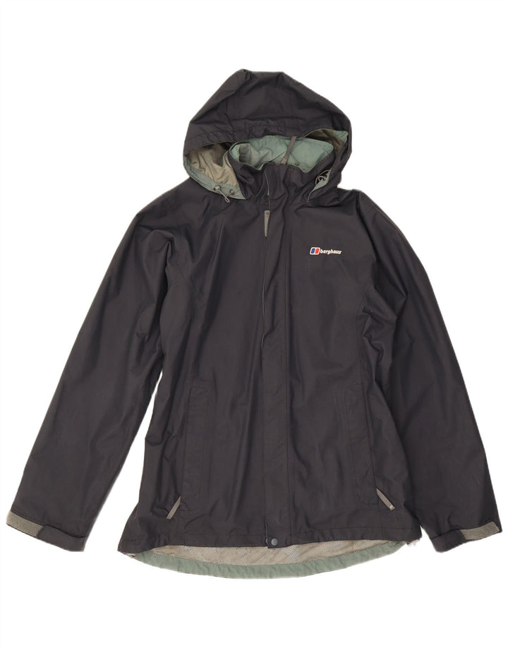 Berghaus Veste de Pluie à Capuche Femme UK 16 Large Bleu Marine Polyamide