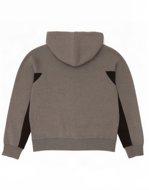 Fila Pull à capuche graphique pour femme avec col zippé UK 14 Large Gris Colorblock