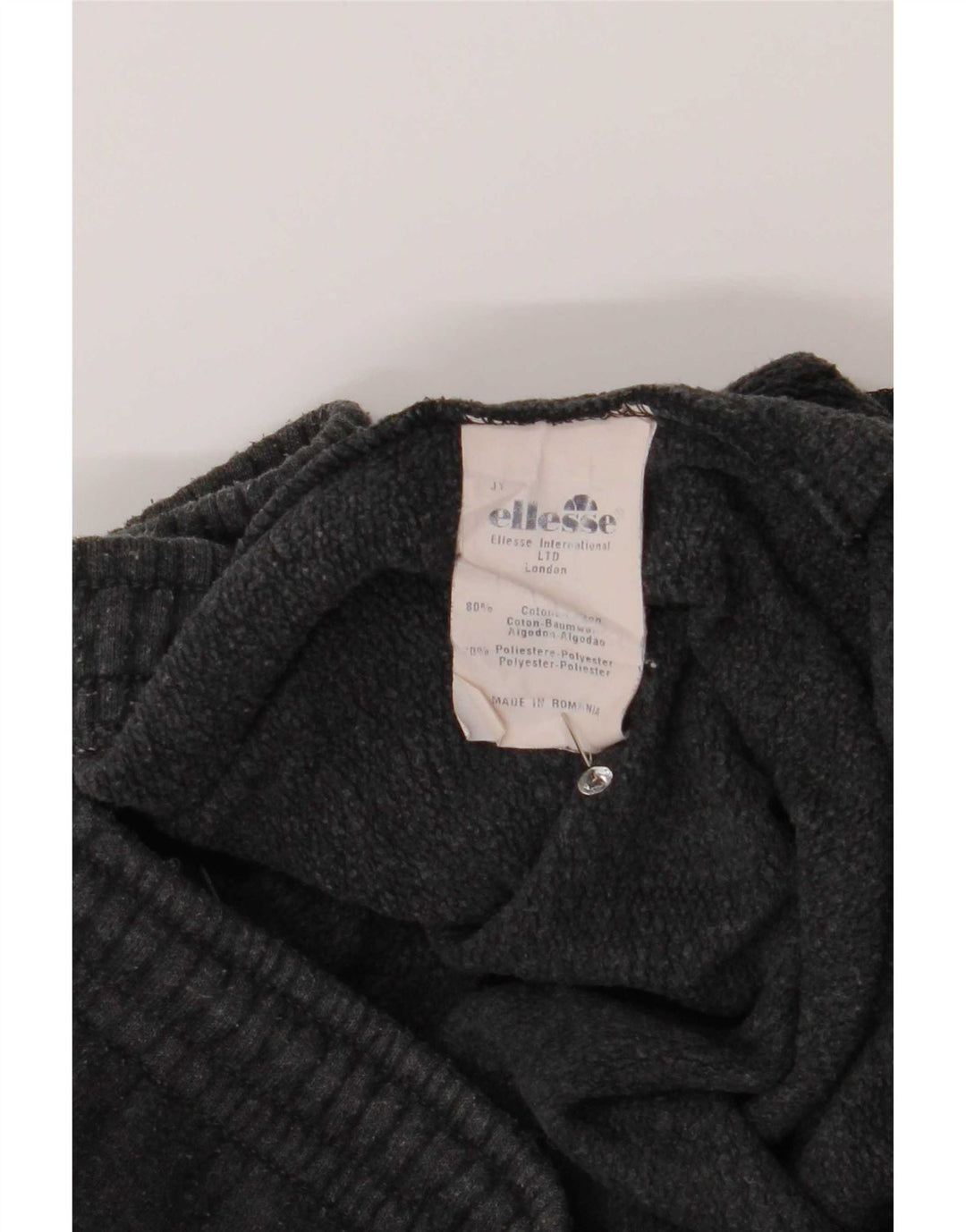Ellesse Pantalon De Survêtement Large Gris Coton Homme