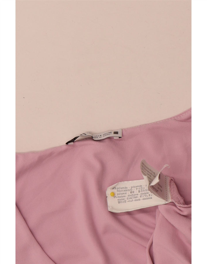 Zara Femme Débardeur UK 10 Petit Rose Polyamide