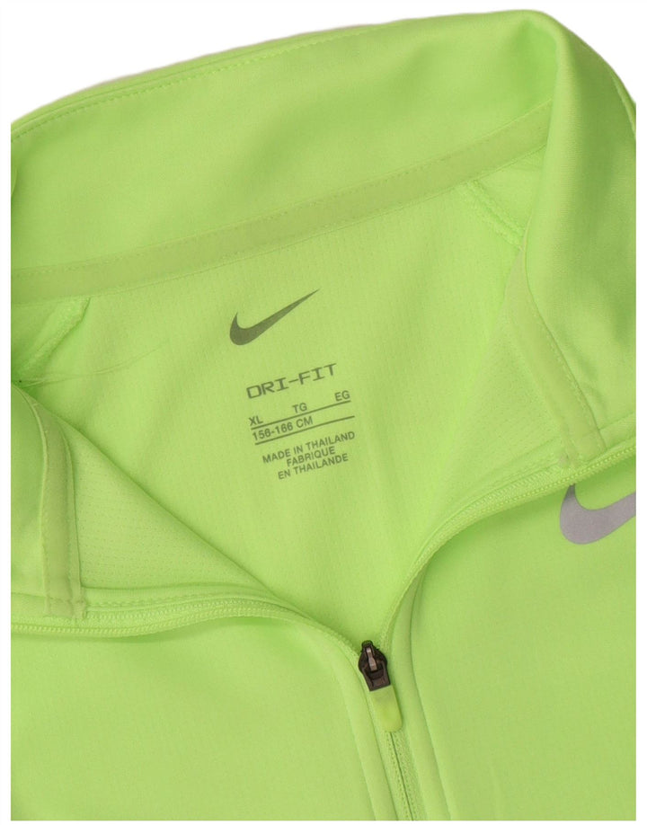 Haut de survêtement Nike Dri Fit Zip Neck pour garçon 13-14 ans Vert