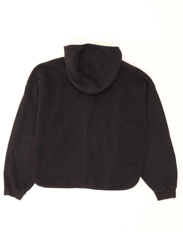 Adidas Pull polaire à capuche surdimensionné pour femme UK 8/10 Petit Noir