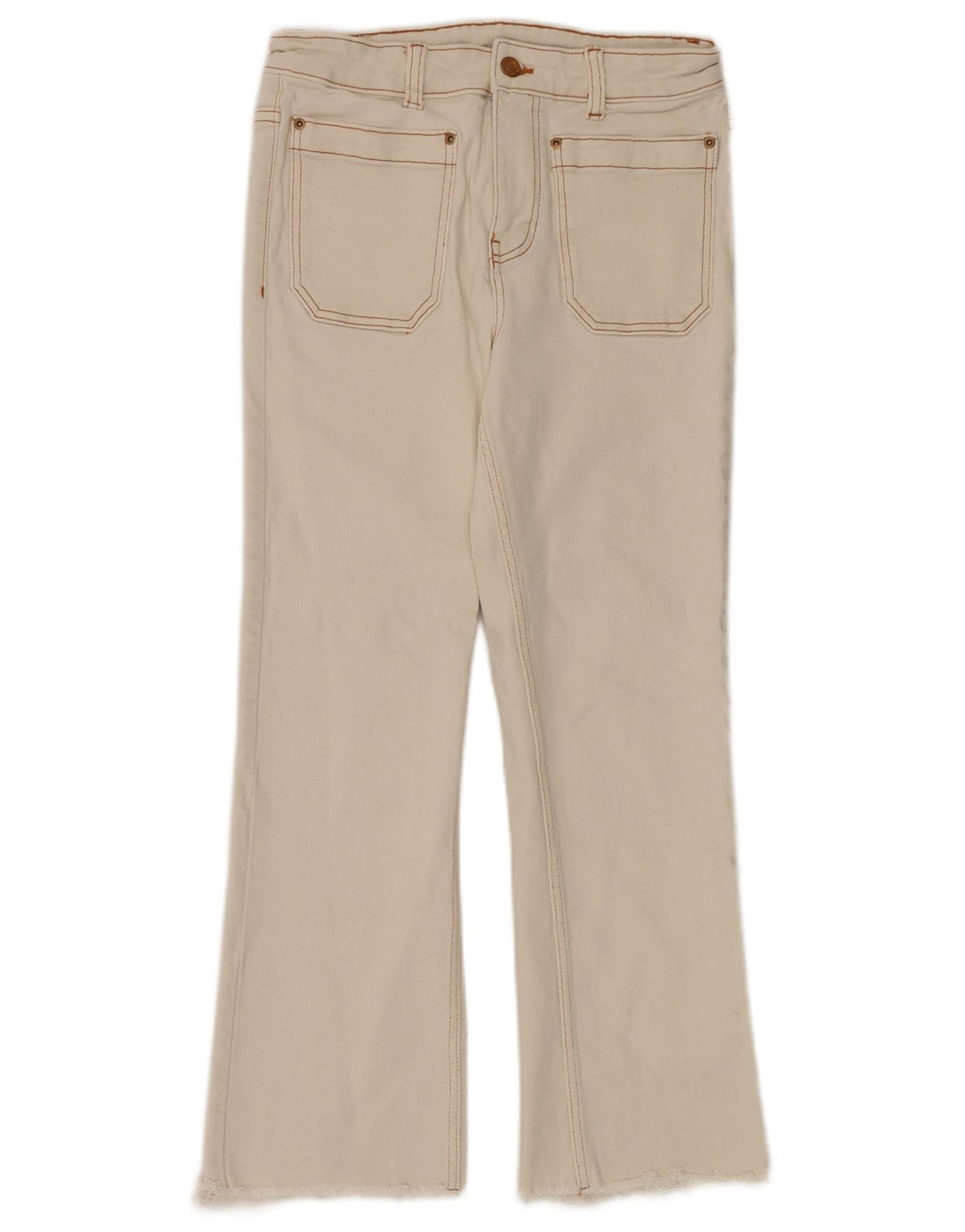 Zara Femme Jean Bootcut W28 L26 Coton Blanc