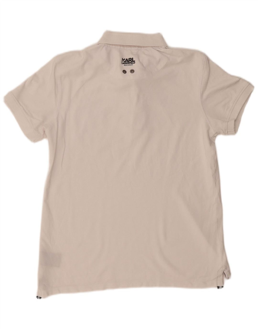 Karl Lagerfeld Polo Homme Blanc Moyen Coton