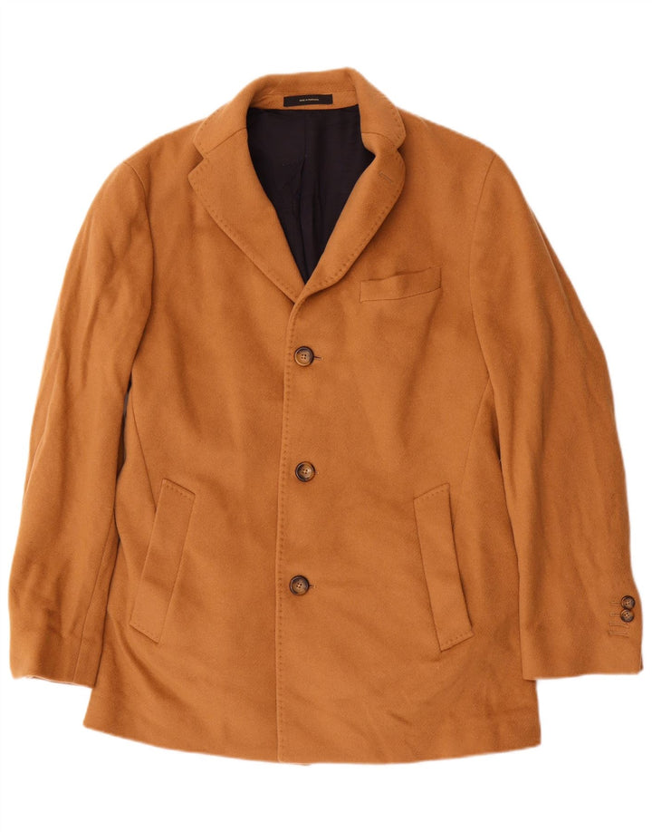 Massimo Dutti Manteau à 3 boutons pour homme EU 48 laine beige moyen