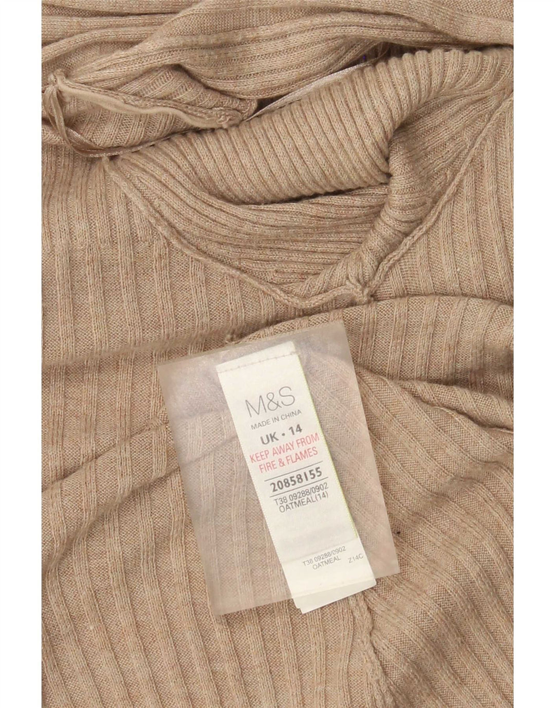 Marks & Spencer Pull cardigan ouvert long pour femme UK 14 Beige moyen