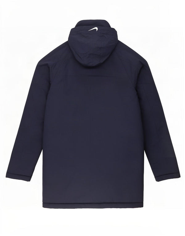 Nike Manteau rembourré à capuche pour homme UK 40 Large Bleu marine Polyester