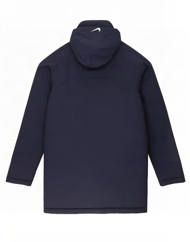 Nike Manteau rembourré à capuche pour homme UK 40 Large Bleu marine Polyester