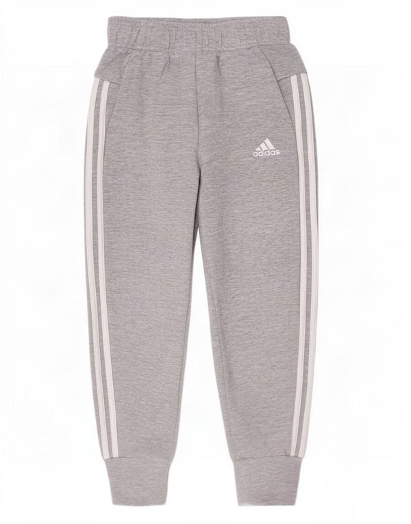 Adidas Pantalon de Survêtement Garçon Joggers 9-10 ans Gris Moucheté Coton