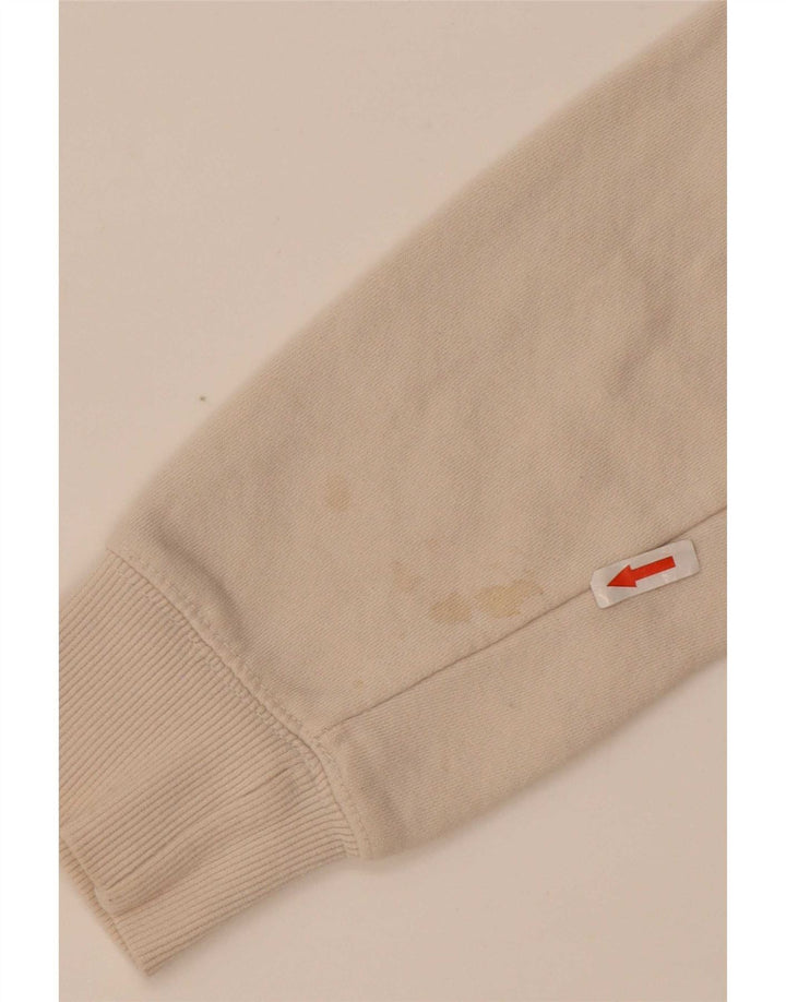 Zara Sweat-shirt surdimensionné pour femme UK 10 Petit coton beige