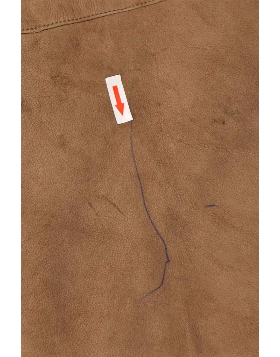 vintage Femmes Manteau en peau de mouton surdimensionné UK 10 Petit Brun