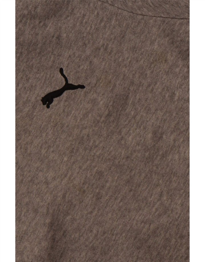 PUMA Pull à capuche homme gris moyen coton