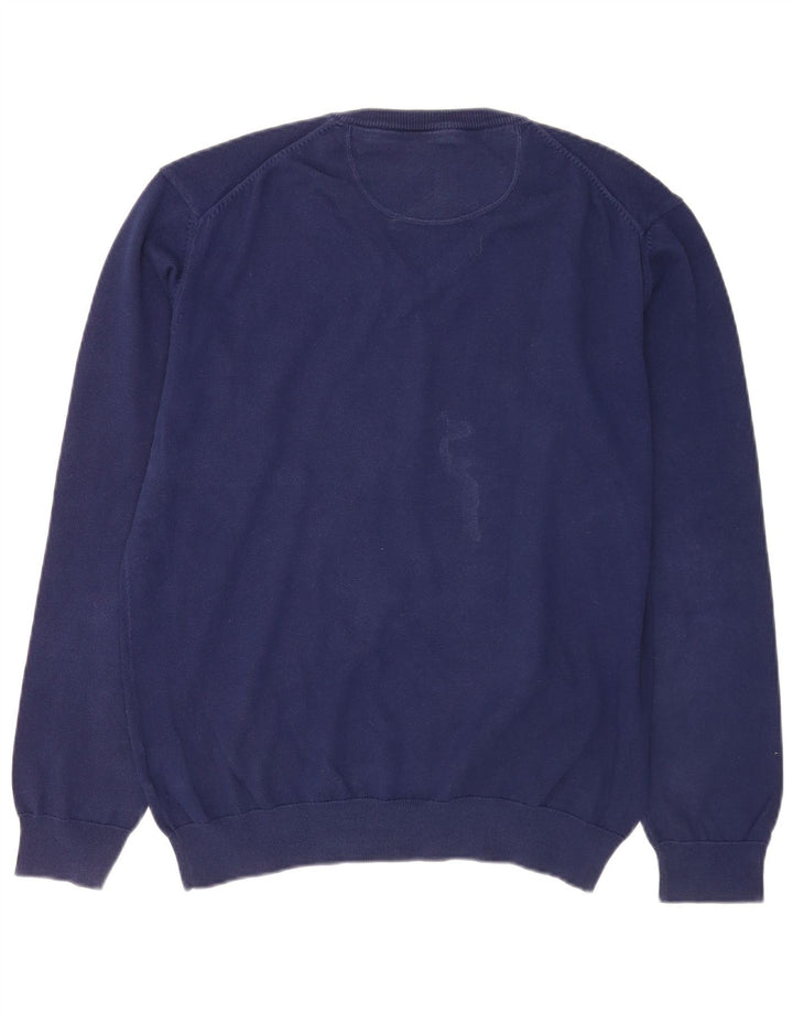 Gant Pull col V Homme Bleu Marine Large Polyamide