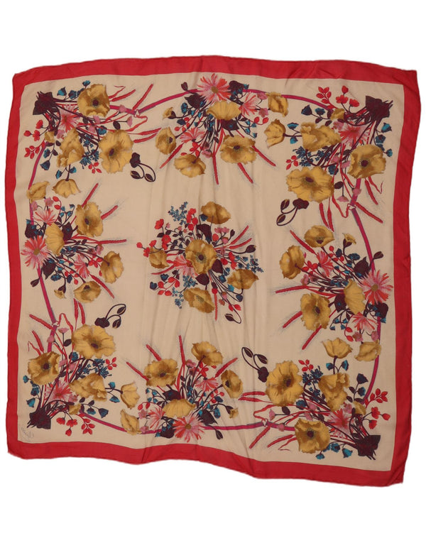 Gucci Écharpe carrée graphique pour femme Taille unique Multicolore Floral Designer