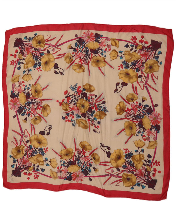 Gucci Écharpe carrée graphique pour femme Taille unique Multicolore Floral Designer