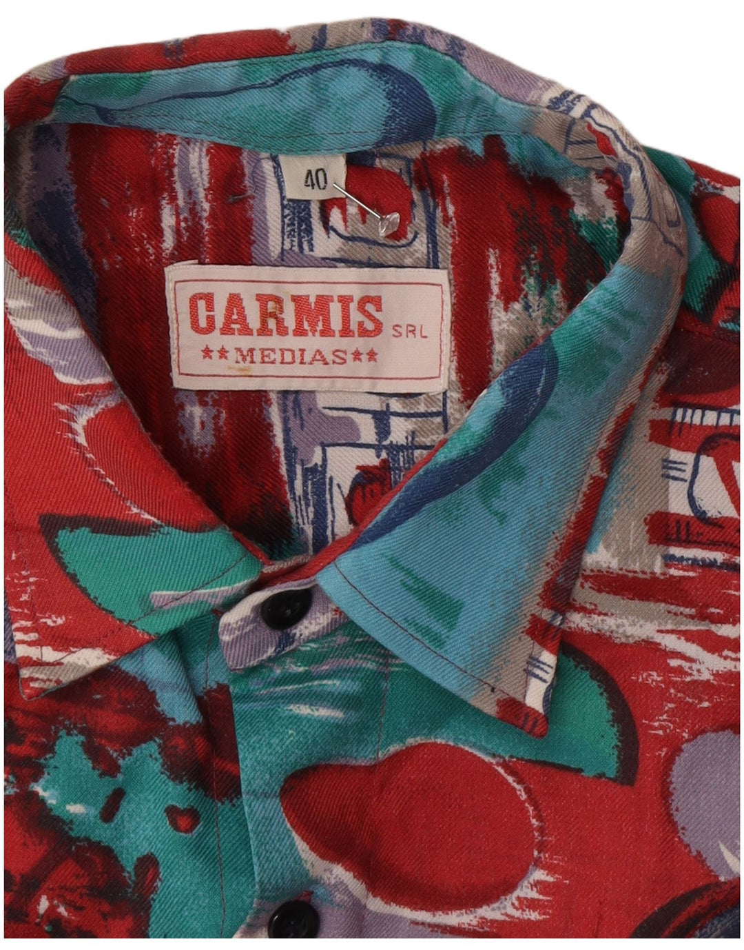 Chemise Vintage à Motif Abstrait pour Homme Petite Multicolore