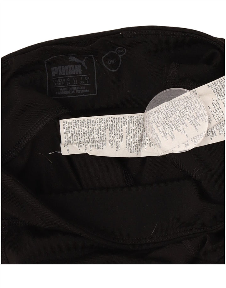 Puma Leggings Femme UK 8 Petit Noir Polyester