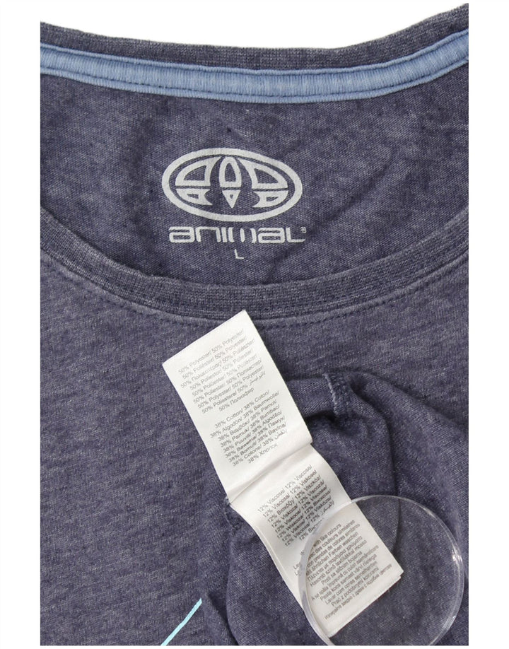 ANIMAL T-Shirt Graphique Homme Haut Large Bleu Marine Polyester