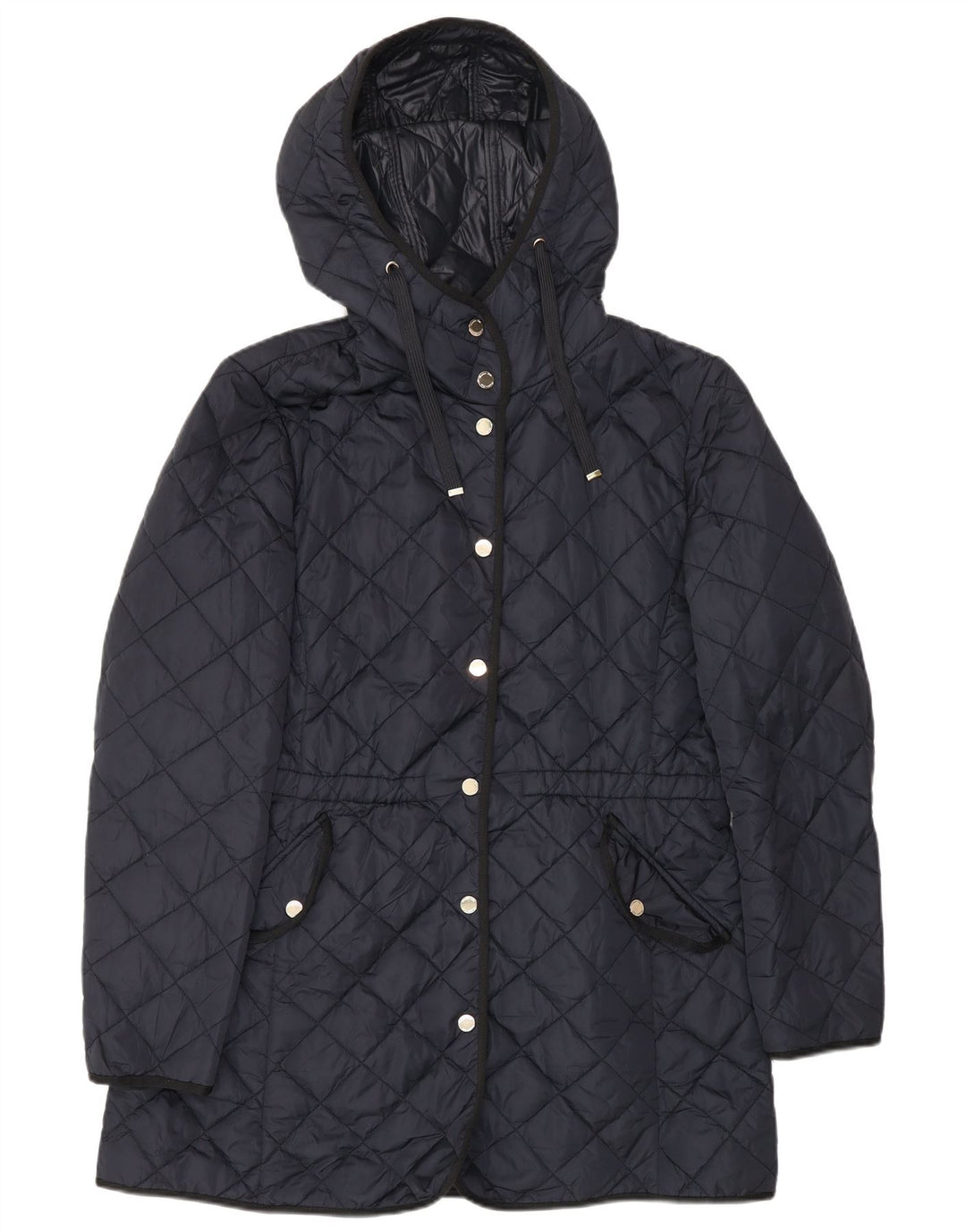 Massimo Dutti Veste matelassée à capuche pour femme UK 18 XL Bleu marine