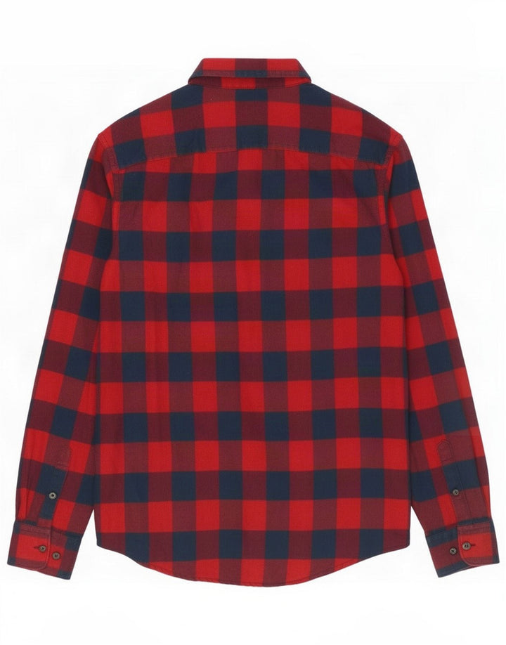 Penguin Chemise en flanelle coupe régulière pour homme Petit coton vichy rouge