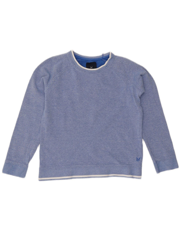 Crew Clothing Pull Col Garçon 9-10 Ans Bleu Moucheté Coton