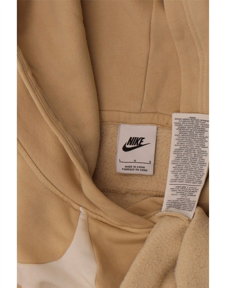 Nike Pull à capuche graphique pour homme Grand coton beige