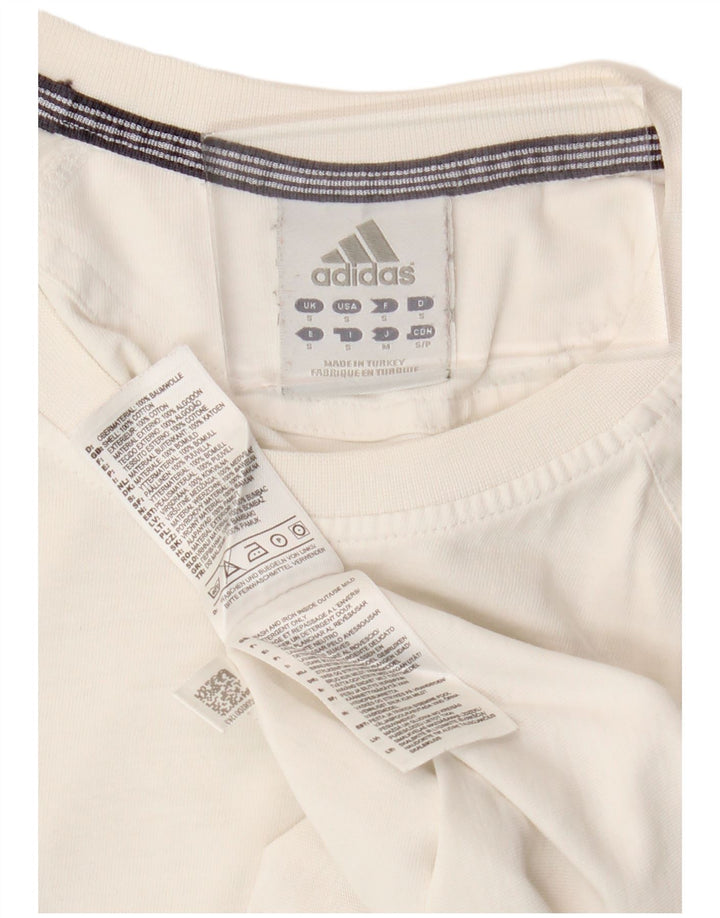 Adidas T-Shirt Homme Haut Petit Coton Blanc Cassé