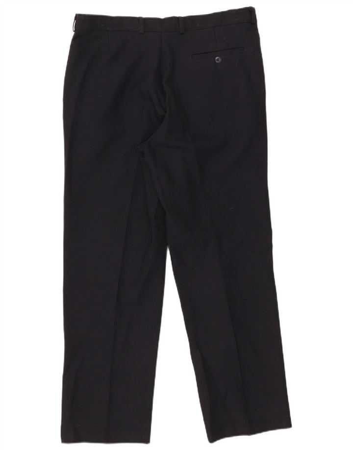 Marks & Spencer Pantalon Chino Droit Homme W34 L29 Bleu Marine Polyester