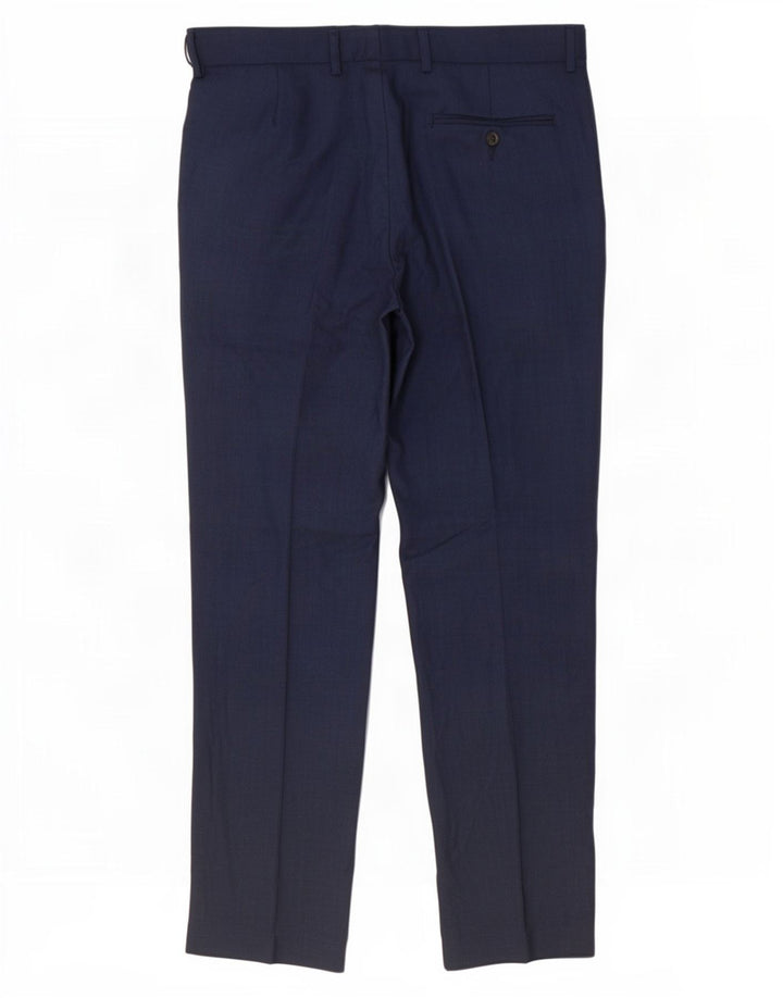 Marks & Spencer Pantalon de costume coupe classique pour homme W34 L31 Bleu marine Polyester
