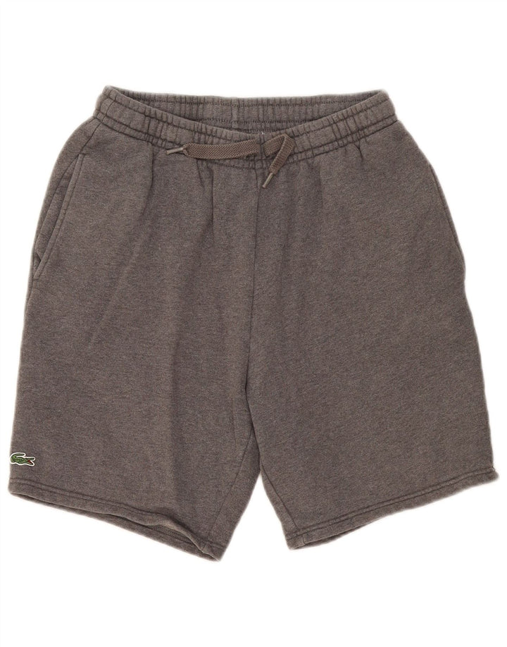 Lacoste Short de sport homme taille 4 coton moucheté gris moyen