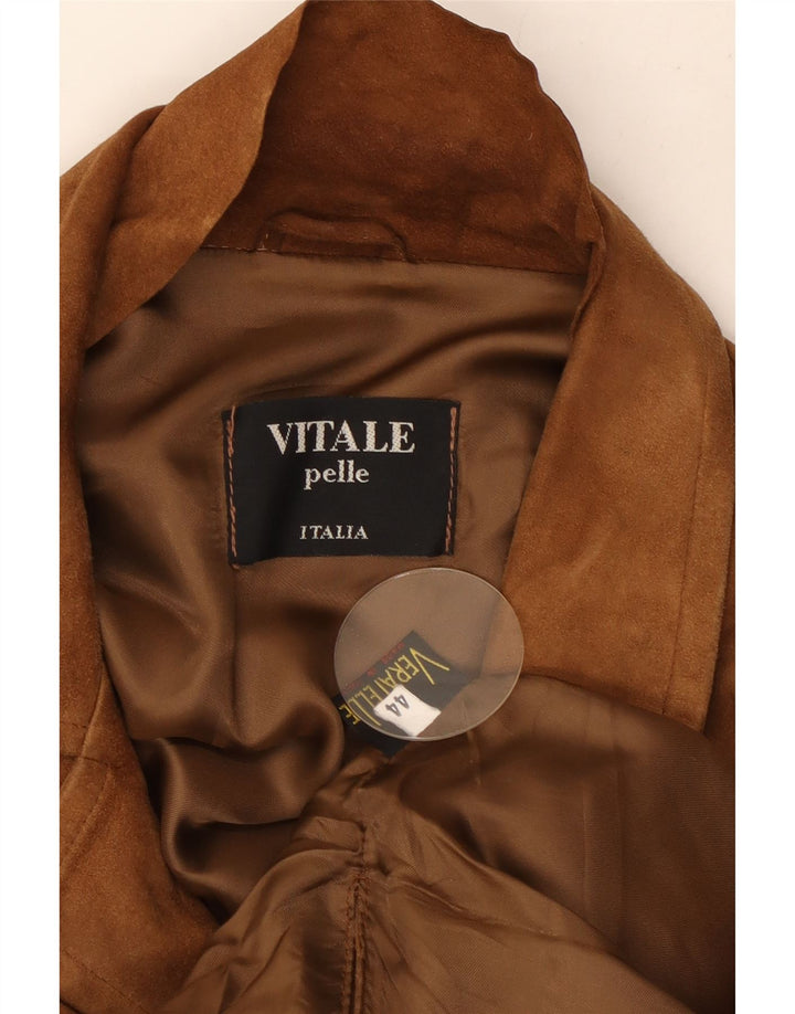 Veste en daim femme vintage IT 44 Cuir marron moyen