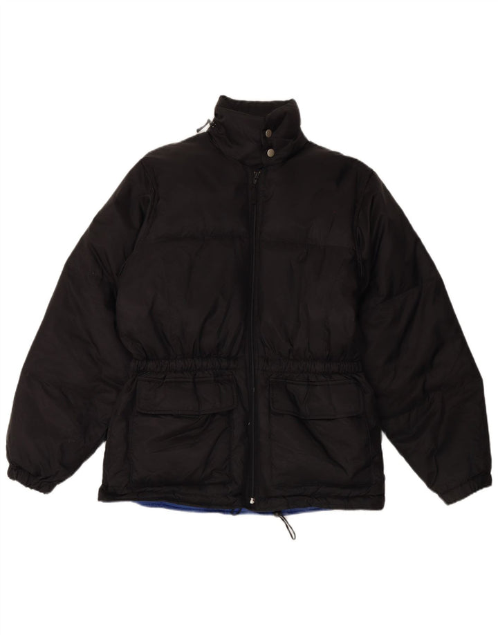 veste rembourrée homme vintage UK 38 Polyester noir moyen