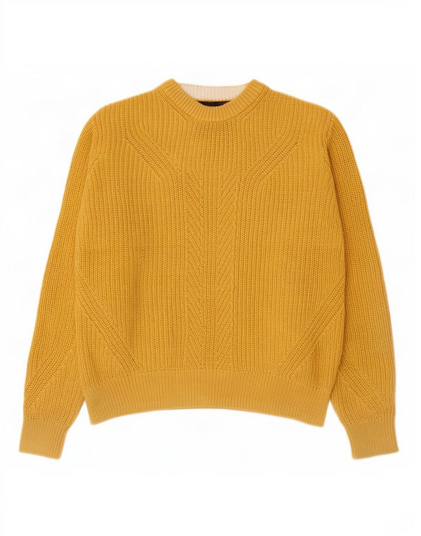 Marks & Spencer Pull à col rond pour femme UK 16 Large Jaune