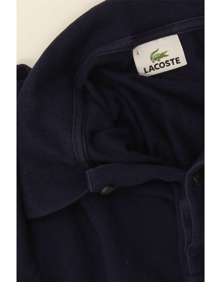 Lacoste Polo à manches longues pour homme Taille 4 Bleu marine moyen