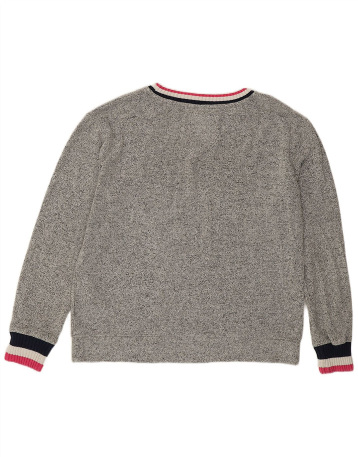 SUPERDRY Sweat-shirt graphique pour femme UK 12 Gris moyen Viscose